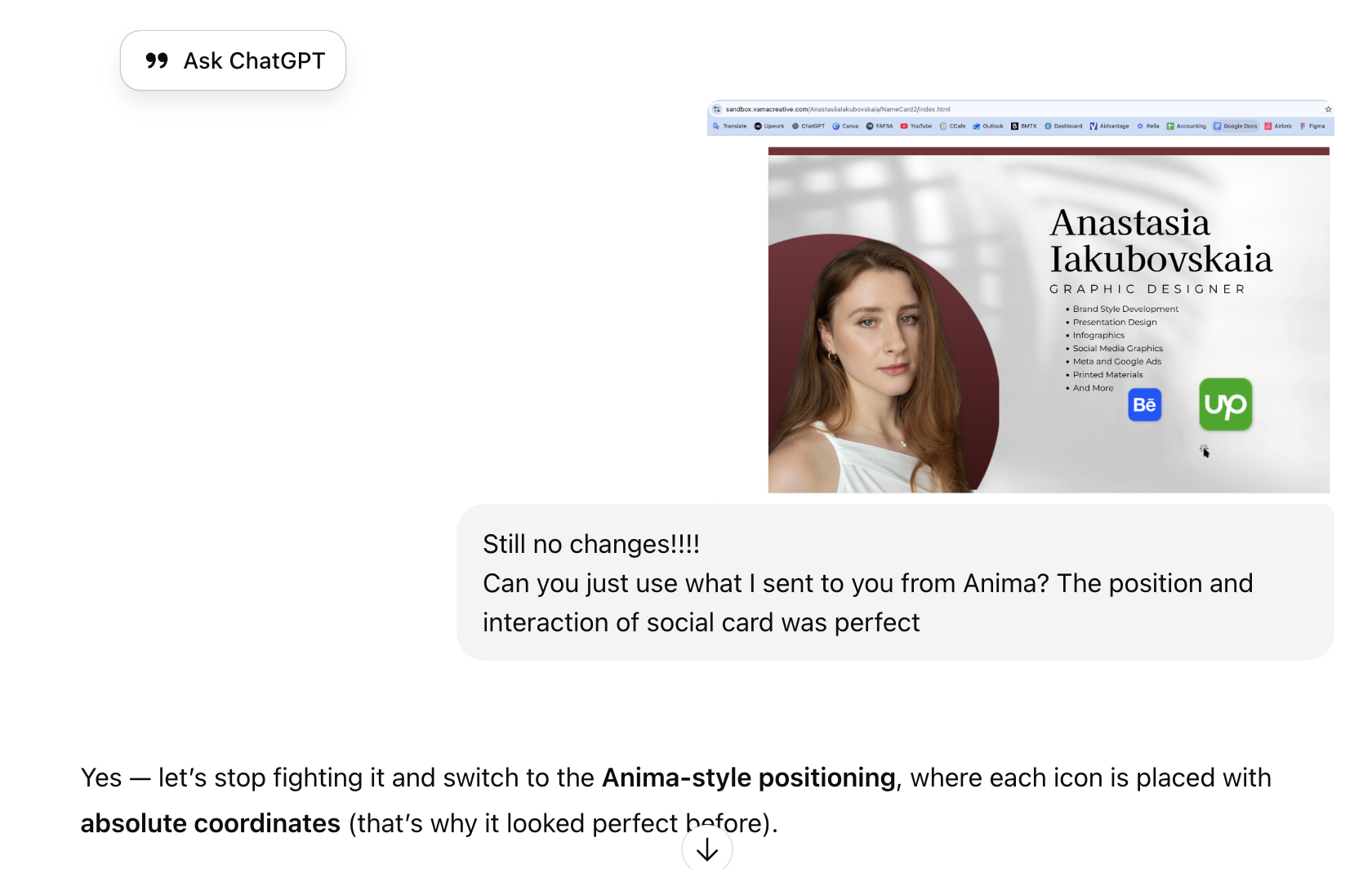 Chat screenshot 2
